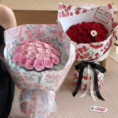 Waterproof thick floral festival flower wrapping paper