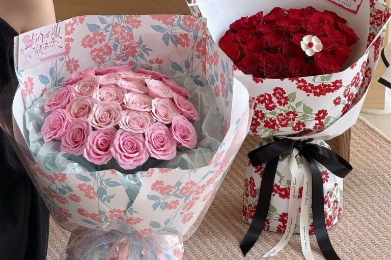 Waterproof thick floral festival flower wrapping paper