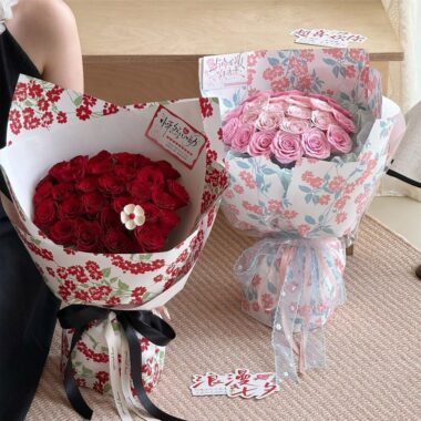 Waterproof thick floral festival flower wrapping paper