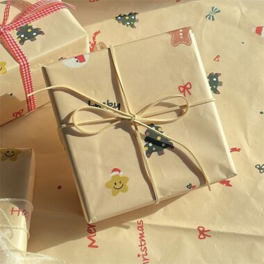 Snowman winter Christmas wrapping paper for festive gifts