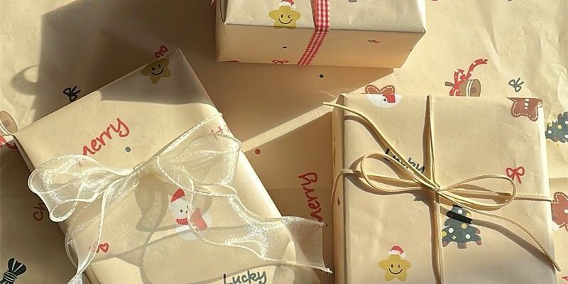 Snowman winter Christmas wrapping paper for festive gifts